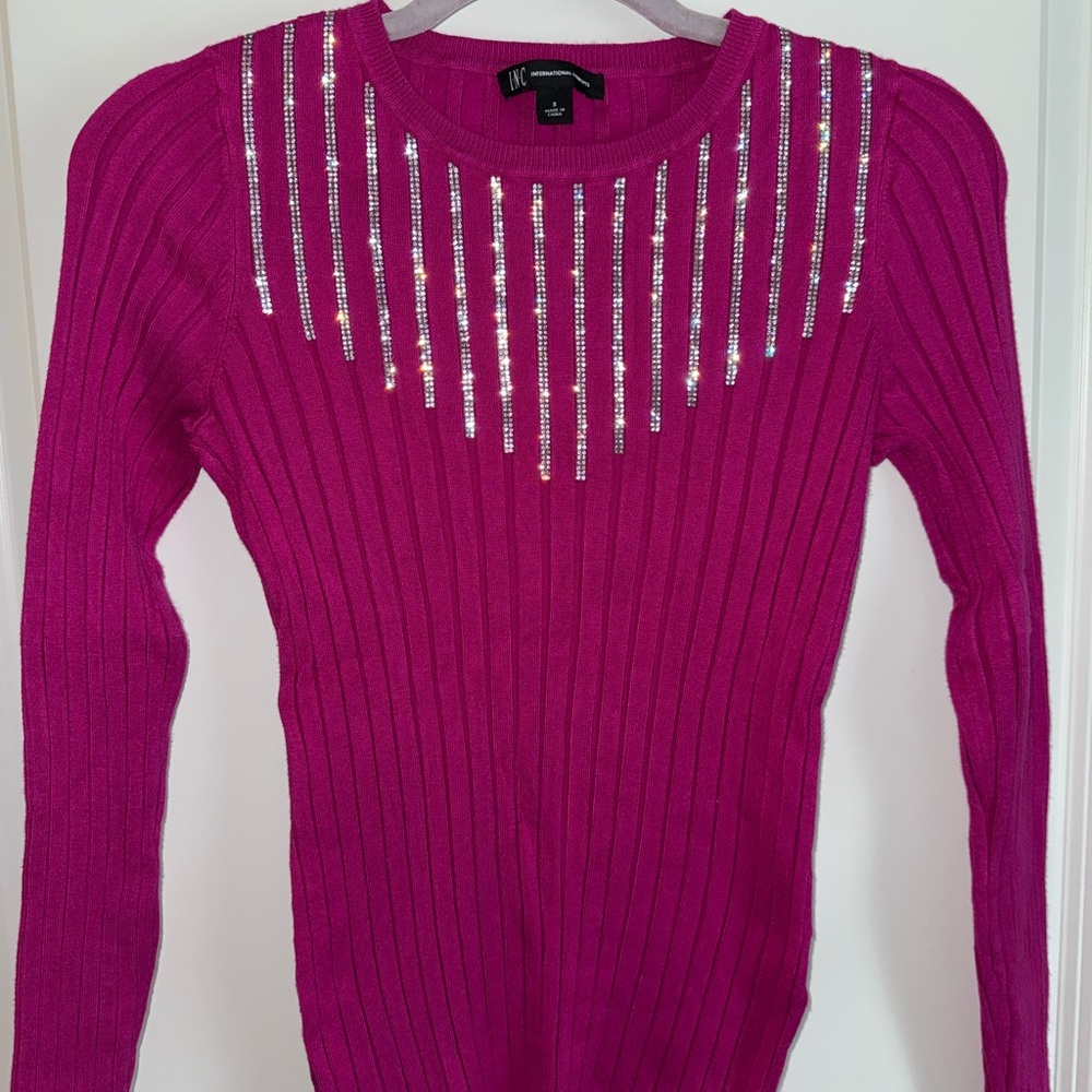 3 for $30! INC Pink blingy sweater
